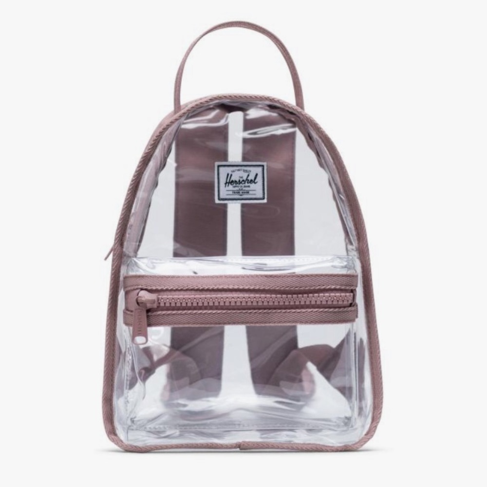 💥SOLD💥Herschel Supply Nova Mini -Ash Rose/Clear - Picture 2 of 6